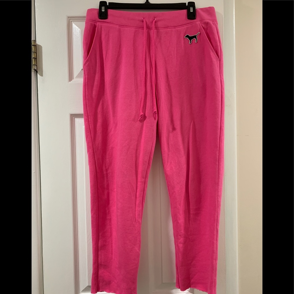 VS PINK- Open Leg Sweatpants Hot pink